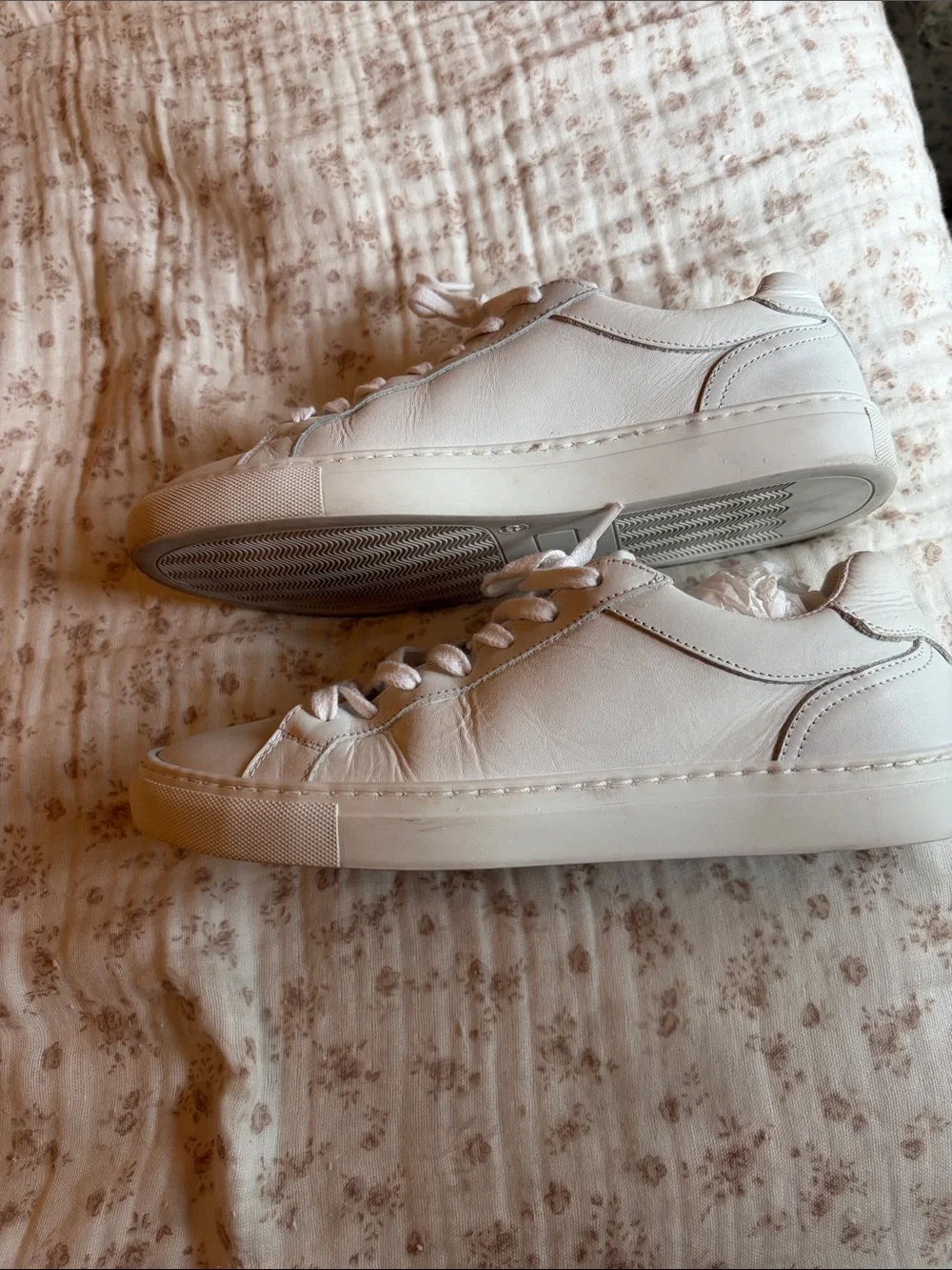 Avellini Women's White Leather Athletic Sneakers